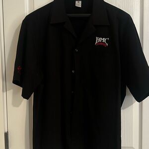 BMC Choppers Black Button Down Shop Shirt